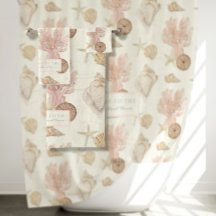 Watercolor Beach Ocean Starfish Coral Sea Shell