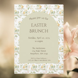 Watercolor Bebé amarillo Chicas Invitación a Brunc