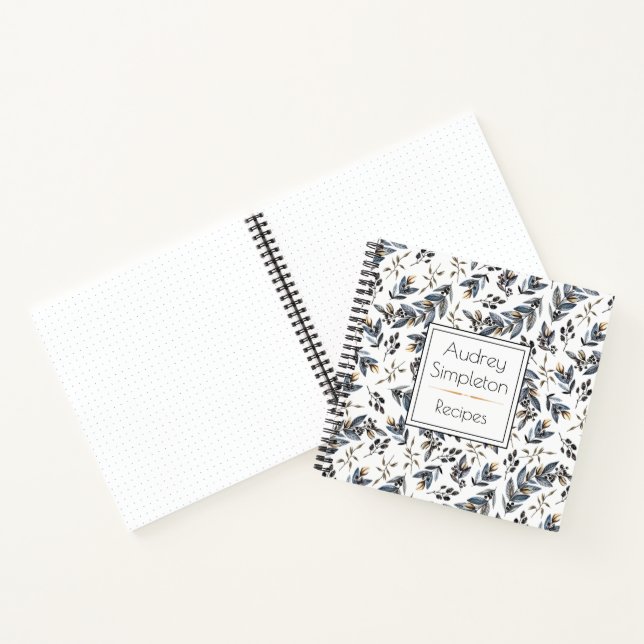 Watercolor Black Tan deja libro de recetas | (Interior)