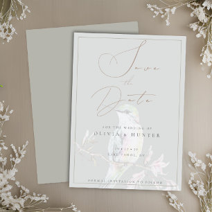 Watercolor Boda de Hummingbird Guardar la tarjeta