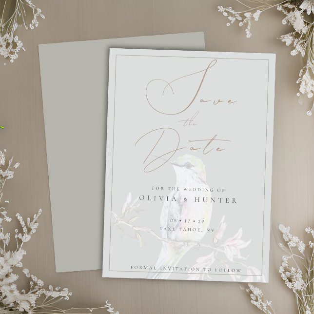 Watercolor Boda de Hummingbird Guardar la tarjeta  (Subido por el creador)