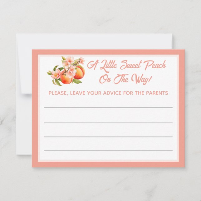 Watercolor Botanical Peach Parent Advice (Anverso)