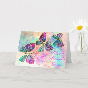 Watercolor Butterflies Tarjeta del Día de la Madre