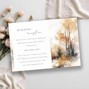 Watercolor Caída Otoño Paisaje Recepción de Boda d