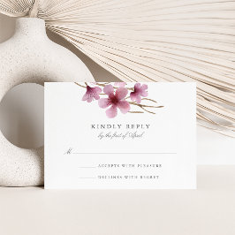 Watercolor Cerezos en flor Wedding RSVP