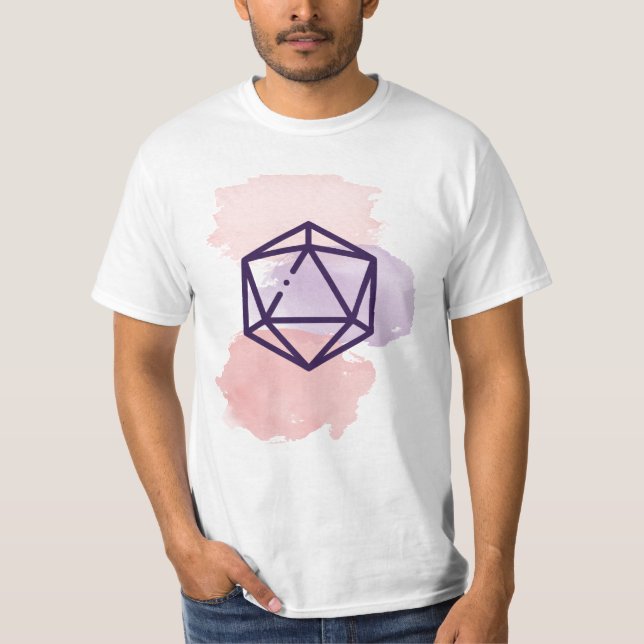 Watercolor d20 camiseta (Anverso)