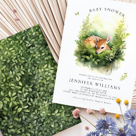 Watercolor de Baby Shower Deer Whimsical