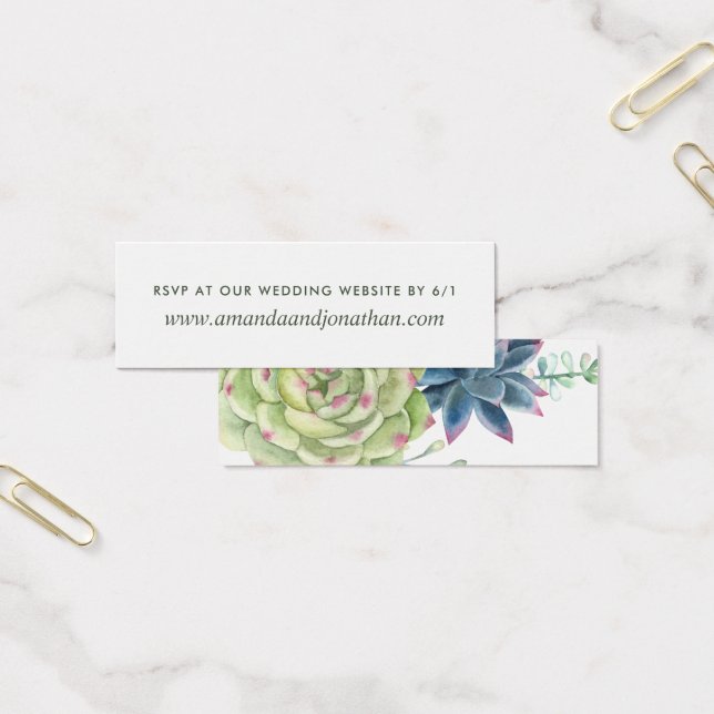 Watercolor Deert Cactus Succulents Wedding RSVP (Oficina)