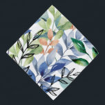 Watercolor deja a Mascota Bandana<br><div class="desc">Celebra la belleza de la naturaleza con este diseño de "hojas acuáticas". Presenta un patrón vibrante de hojas de acuarela coloridas y ilustraciones de hojas de líneas negras. Este diseño artístico es perfecto para los amantes de la naturaleza.</div>