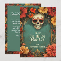 💀 Watercolor Día de Muertos tarjeta de saludo