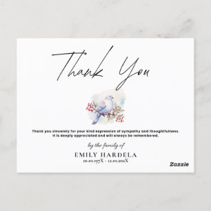 Watercolor Dove Simple Script Funicular Tarjeta de