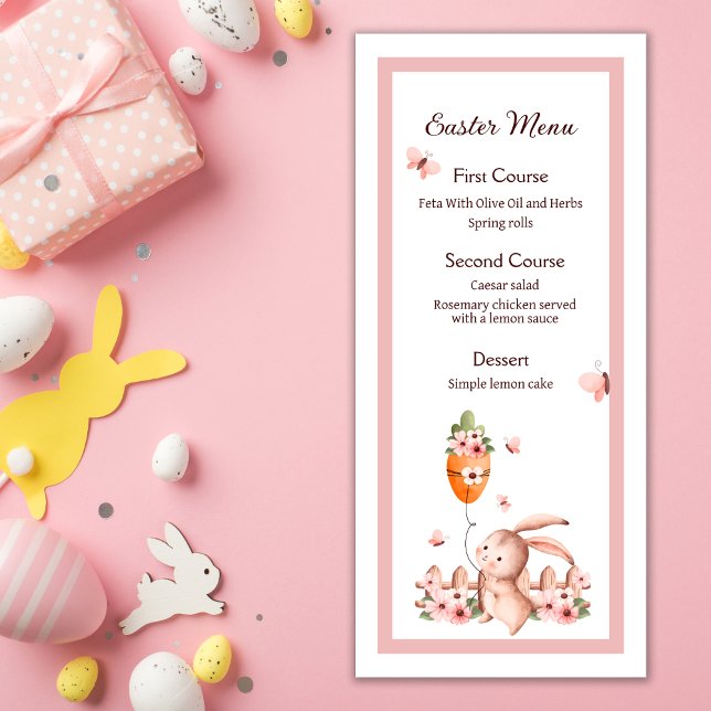 Watercolor Easter Cute Bungalow con menú Globo (Subido por el creador)