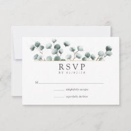 Watercolor Eucalyptus Boda Geométrica RSVP