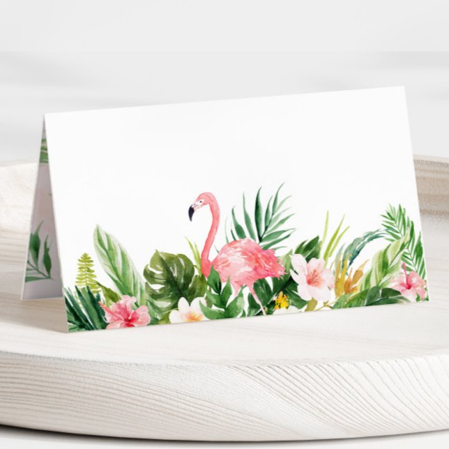 Watercolor Flamingo Tropical Flamingo Tarjeta de l (Subido por el creador)