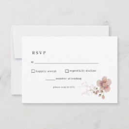 Watercolor Flor silvestre Wedding RSVP
