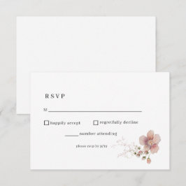 Watercolor Flor silvestre Wedding RSVP