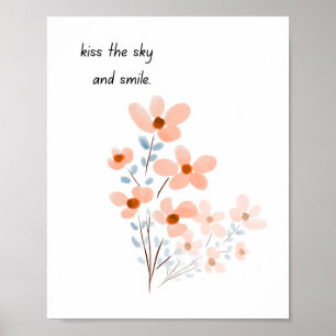 Watercolor Floral Arte Con Cita