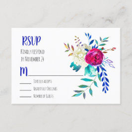 Watercolor Floral Boho Moda RSVP