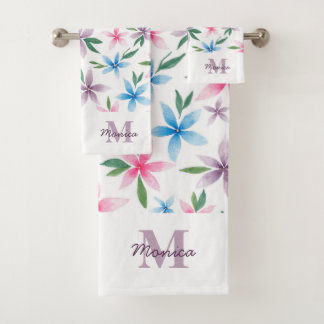 Watercolor Floral Monogram