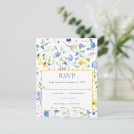 Watercolor Flores silvestres Wedding RSVP