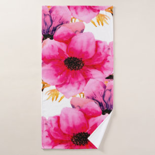 Watercolor flower seamless pattern background,beau