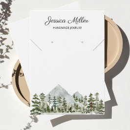 Watercolor Forest Jewelry Business Display Card