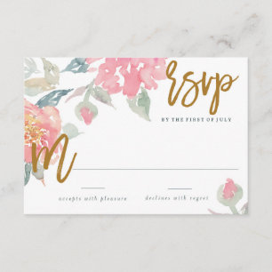 WATERCOLOR GARDEN WEDDDING respuesta tarjeta RSVP