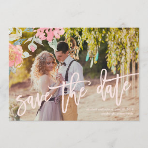 WATERCOLOR GARDEN WEDDING Guardar tarjeta de fecha