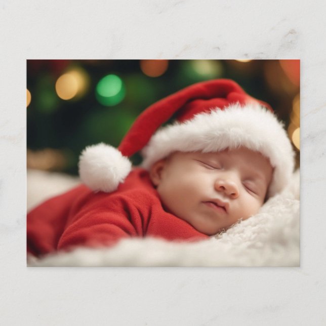 Watercolor Goose Photo Baby Invitación - Tarjeta (Anverso)