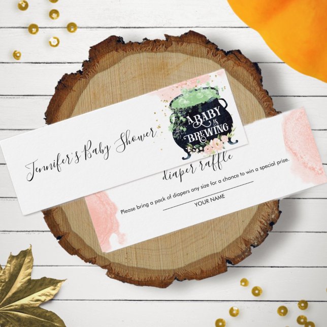 Watercolor Halloween Baby Shower Diaper Raffle (Subido por el creador)