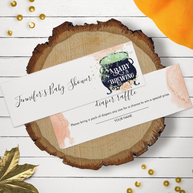Watercolor Halloween Baby Shower Diaper Raffle (Subido por el creador)