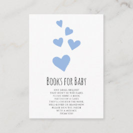Watercolor Hearts Boy Books para la tarjeta de beb