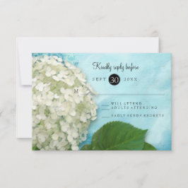 Watercolor Hidrangea blanca Boda Floral RSVP
