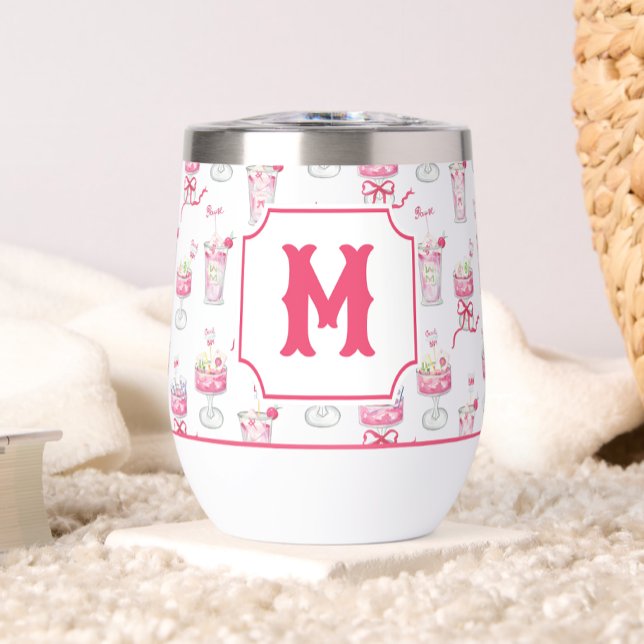 Watercolor Hot Pink Mahjong Cocktails (Subido por el creador)