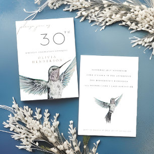 Watercolor Hummingbird CUALQUIER Invitación de cum