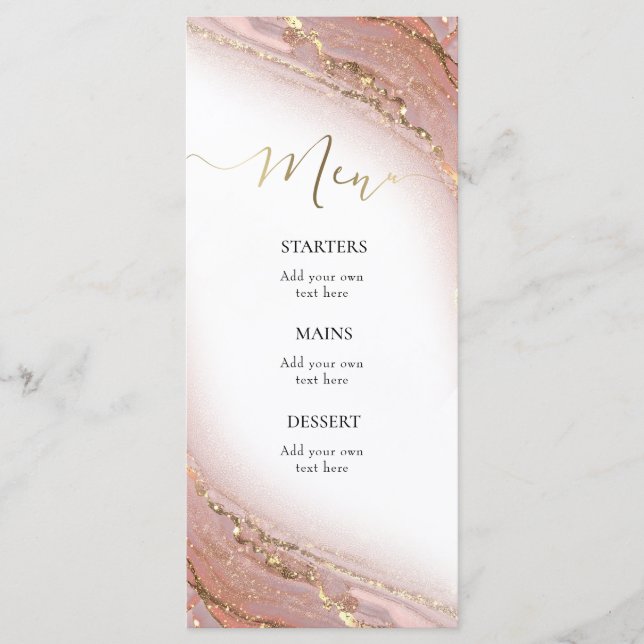 watercolor ink marble Menu (Anverso)