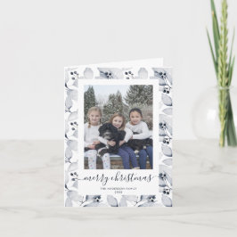 Watercolor Invierno Greenery Foto Feliz Navidad