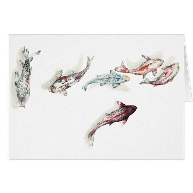 Watercolor Koi Fish (Anverso (Horizontal))