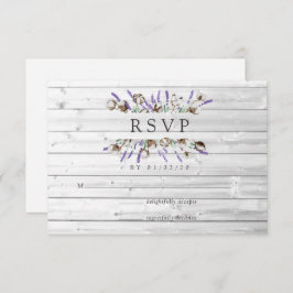 Watercolor Lavanda Algodón Boda País RSVP Ca
