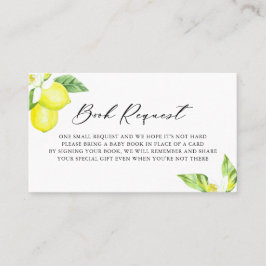 Watercolor Lemon Blosoms Tarjeta de solicitud de l