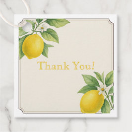 Watercolor Lemon Gracias Etiqueta Favor