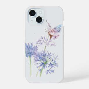 Watercolor Mariposa Jardín Flores Arte