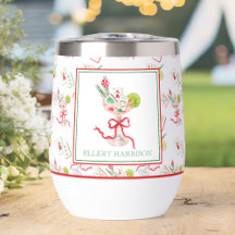 Watercolor Merry Mahjong Navidades Fiesta de cócte