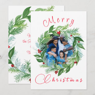Watercolor Merry Navidad Navidad Navidad Wreath FO