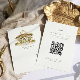 Watercolor México Hacienda | QR Código Boda RSVP