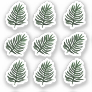 Watercolor Monstera Leaf Greenery Pegatina Set