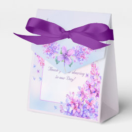 Watercolor Morado Lilac Flor Caja Favorita