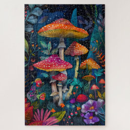 Watercolor Mushrooms Jigsaw Puzzle