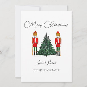 Watercolor Nutcracker Feliz Navidad Festividad