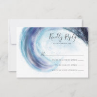 Watercolor Ocean Wave RSVP